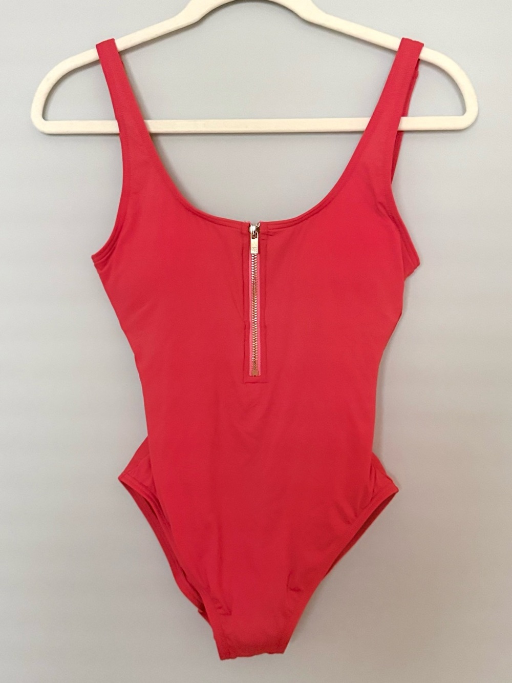 MICHAEL Michael Kors flamingo coral color women’s Swimsuit with Front Zip